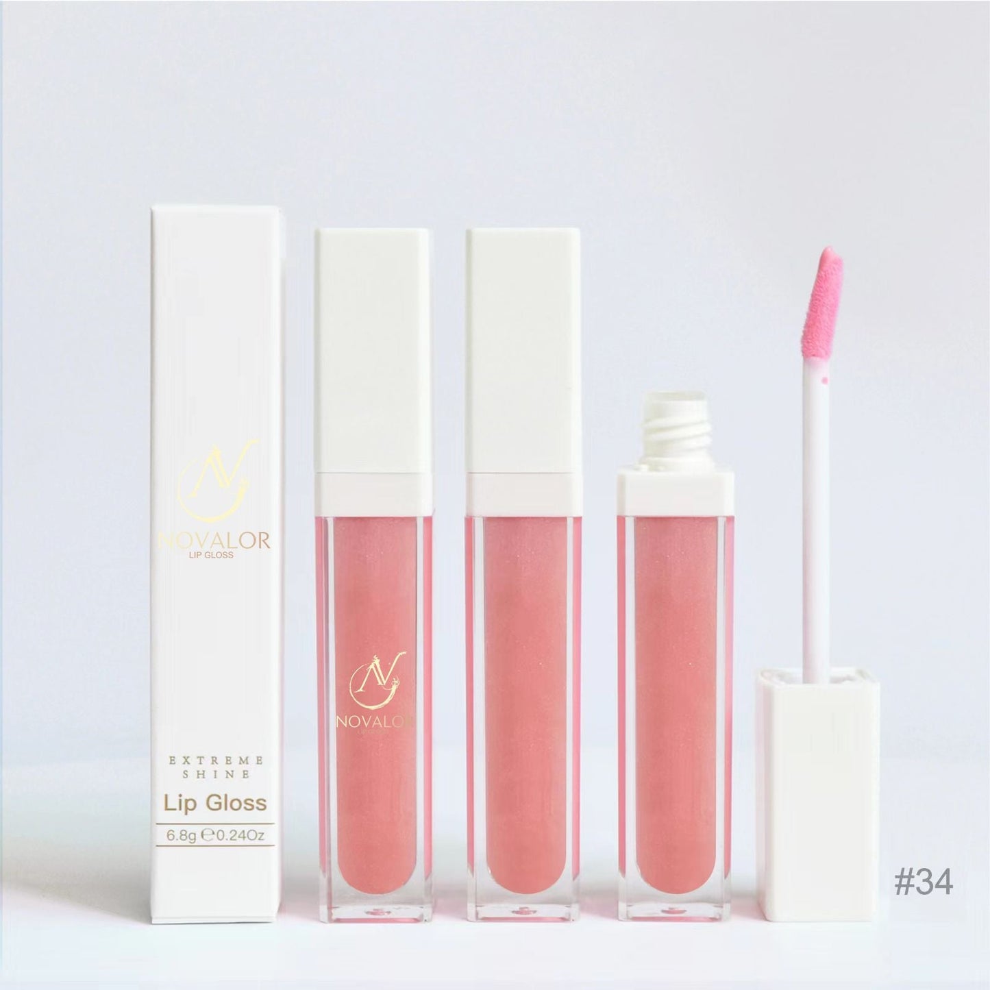 Febella Lip Gloss Pink Glass #34